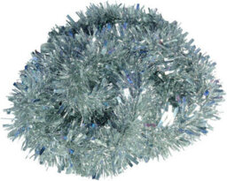 Shatchi 1.8M/6Ft  Luxury Deluxe Chunky Christmas Tinsel Garland Xmas Tree Decorations, One Silver - thumbnail 7