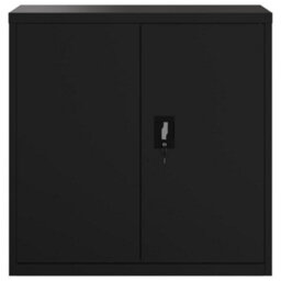 Berkfield File Cabinet Black 90X40X130 Cm Steel - thumbnail 8