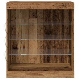 Berkfield Sideboard With Led Lights Old Wood 60,5X37X67 Cm - thumbnail 5