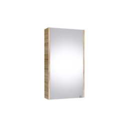 Impact Furniture Bathroom Mirror Cabinet Mirrored Wall Unit 400mm Slimline Cupboard Narrow Storage Sonoma Oak Avir - thumbnail 4