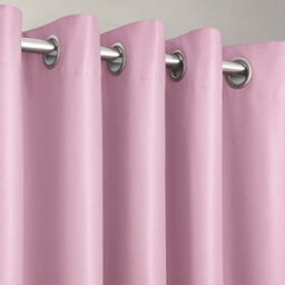 Velosso Manhattan Thermal Blackout Ready Made Eyelet Curtains - Baby Pink