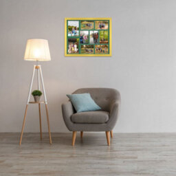 AK Frames 20X16 Gold Modern Multi Photo Frame With Emerald Mount - Holds 9 Apertures (2X) 7X5, (7X) 6X4 Photos - thumbnail 3