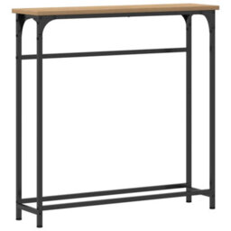 Walplus Console Table With Shelf Artisan Oak 75 X 19.5 X 75 Cm - thumbnail 2
