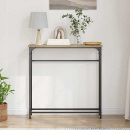 Walplus Console Table With Shelf Artisan Oak 75 X 19.5 X 75 Cm - thumbnail 4