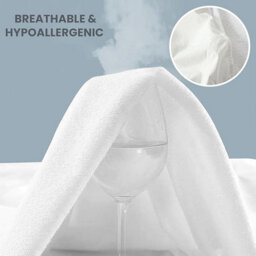 Ameha Terry Mattress Protector Moisture-Absorbing, Quiet & Hypoallergenic Double (135X190Cm) 30Cm Deep Elastic Fit - thumbnail 9