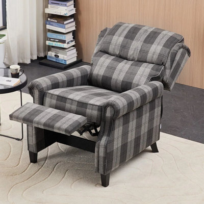 Manual Lounge Chair Sofa Pushback Recliner Armchair Adjustable Backrest - image 1