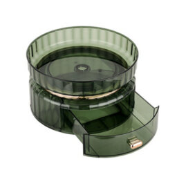 Darphe Emerald Rotating Cylindrical Makeup Organizer With Drawer - thumbnail 2