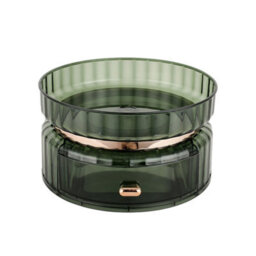 Darphe Emerald Rotating Cylindrical Makeup Organizer With Drawer