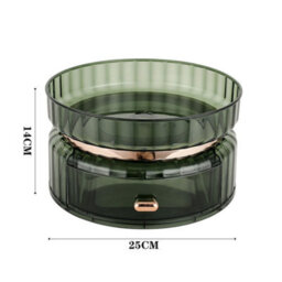 Darphe Emerald Rotating Cylindrical Makeup Organizer With Drawer - thumbnail 6