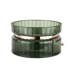 Darphe Emerald Rotating Cylindrical Makeup Organizer With Drawer - thumbnail 3