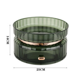 Darphe Emerald Rotating Cylindrical Makeup Organizer With Drawer - thumbnail 5