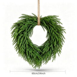 Amorly 24 In Christmas Norfolk Pine Wreaths,rustic Artificial Pine Wreath With Hemp Rope, Holiday Front Door Home Kitchen Cabinet Window - thumbnail 5