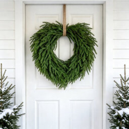 Amorly 24 In Christmas Norfolk Pine Wreaths,rustic Artificial Pine Wreath With Hemp Rope, Holiday Front Door Home Kitchen Cabinet Window - thumbnail 1