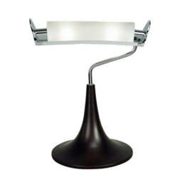 Luminosa Lighting Luminosa Zira Table Lamp 2 Light G9, Polished Chrome/frosted White Glass/wenge - thumbnail 1