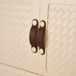 Darphe Magnetic Double Door Cream Plastic 3 Tier Rolling Foldable Storage Cabinet - thumbnail 5