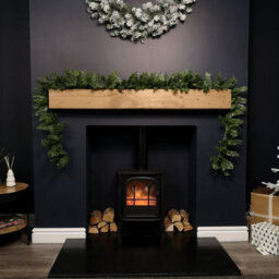 Samuel Alexander 2.7M X 25Cm Plain Green Christmas Garland With 200 Bullet Tips - thumbnail 2