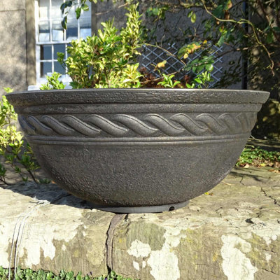 Marshalls Garden Anglo Eastern Corinthian Instant Plant Pond Bowl Black And Gold Frost-Proof Water Feature - image 1
