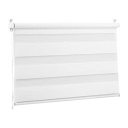 Living And Home White Double-Layer Fabric Day And Night Manual Roller Zebra Blinds/shades, 100Cm W X 150Cm H - thumbnail 6