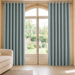 Aspire Homeware Sage Green Linen 100% Blackout Curtain-Thermal Insulated Eyelet Room Darkening Curtain Pair (W)228Cm X (D)228Cm - thumbnail 9