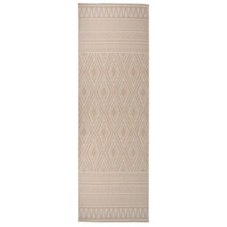 Berkfield Outdoor Flatweave Rug 80X250 Cm Brown Stripes
