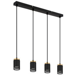 Luminosa Lighting Luminosa Korben Bar Pendant Ceiling Light Matt Black 4X Gu10 - thumbnail 2