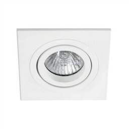 Luminosa Lighting Luminosa Rad 1 Light Square Tiltable Recessed Spotlight White, Gu10 - thumbnail 2