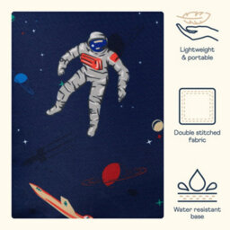 icon Kids Lost In Space Bean Bag Chair Navy Blue Childrens Bean Bags - thumbnail 4