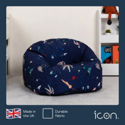 icon Kids Lost In Space Bean Bag Chair Navy Blue Childrens Bean Bags - thumbnail 5