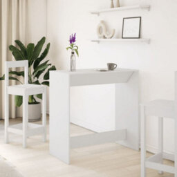 Berkfield Bar Table White 102X50X103.5 Cm Engineered Wood - thumbnail 3