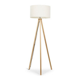 Valuelights Barbro Natural Tripod Floor Lamp With Cream Boucle Shade - thumbnail 4