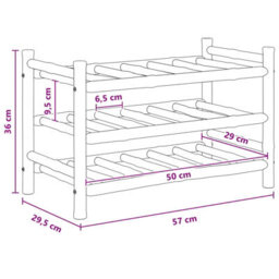 Walplus Wine Rack Natural 57 X 29.5 X 36 Cm Bamboo - thumbnail 6