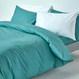 Homescapes Teal Egyptian Cotton Single Duvet Cover With One Pillowcase, 200 Tc - thumbnail 5