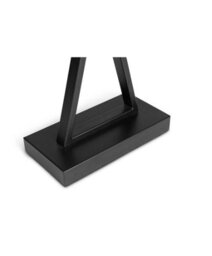 Lighting Supermarket Large X Style Modern Rectangle Statement Table Lamp With Natural Shade - Black - thumbnail 4