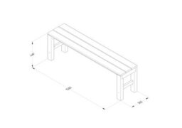 Forest Garden Dining Wooden Garden Furniture Bench - thumbnail 5