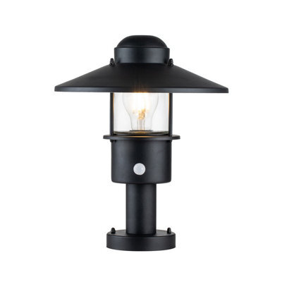 Luminosa Lighting Elstead Klampenborg Outdoor Pedestal Light Black, Ip44