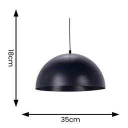 Valuelights Stassi Navy Blue Dome Ceiling Pendant Hanging Light Fitting For Living Room Kitchen - thumbnail 6