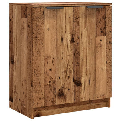 Berkfield Elegant Shoe Cabinet Old Wood 59X35X70 Cm Engineered Wood - image 1