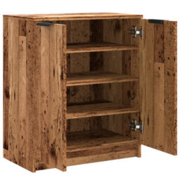 Berkfield Elegant Shoe Cabinet Old Wood 59X35X70 Cm Engineered Wood - thumbnail 5