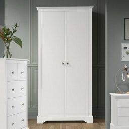 Seconique Stratford 2 Door Wardrobe White Shabby Chic - thumbnail 6