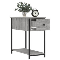 Berkfield Bedside Cabinet Grey Sonoma 30X60X60 Cm Engineered Wood - thumbnail 4