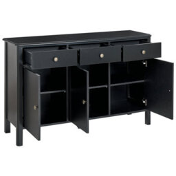 Beliani  3 Door Sideboard Olate Black - thumbnail 6