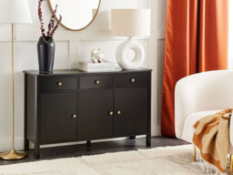 Beliani  3 Door Sideboard Olate Black - thumbnail 2