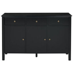 Beliani  3 Door Sideboard Olate Black - thumbnail 4