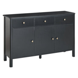 Beliani  3 Door Sideboard Olate Black