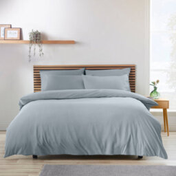 Catherine Lansfield So Soft Non-Iron King Duvet Cover Set With Pillowcases Slate Grey