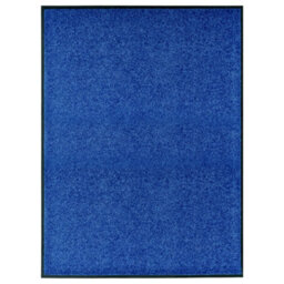 Berkfield Doormat Washable Blue 90X120 Cm - thumbnail 1