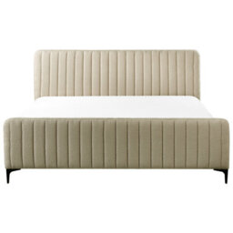 Beliani Bed Boucle Lunan 180 X 200 Cm (Eu Super King) Beige - thumbnail 5