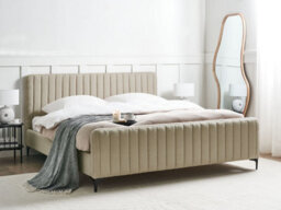 Beliani Bed Boucle Lunan 180 X 200 Cm (Eu Super King) Beige - thumbnail 2