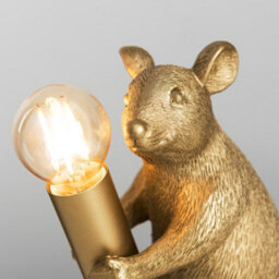 Valuelights Raymond Modern Metallic Gold Painted Rat Design Table Lamp - thumbnail 3