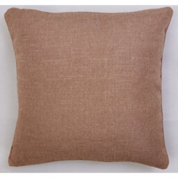 2 X Mocha Cushions With Inserts - Large Square Jewel Toned Textured Zipped Covers With Hollowfibre Pads - Each 46 X 46Cm - thumbnail 2